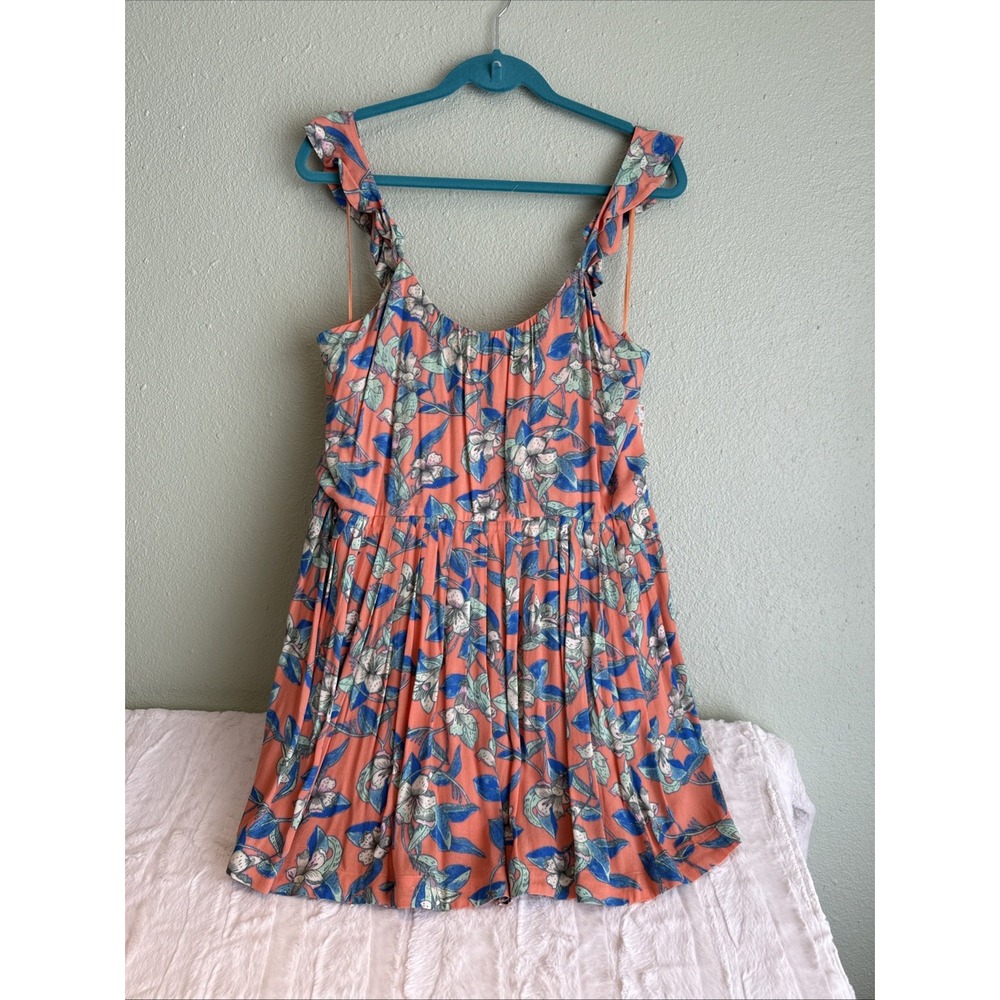 Free People OB574950 Orange Dear You Backless Mini Dress w/Pockets - $98